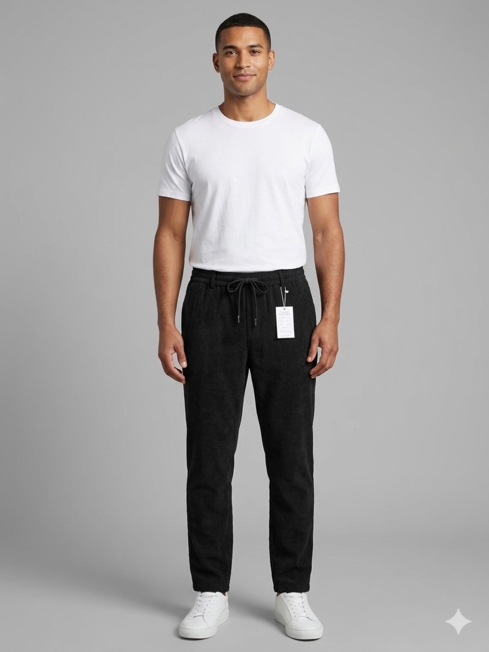 FlexCozy Stretch Men's Black Corduroy Pants Pull On Size XL NWT